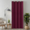 tinycurtains, Türvorhang mit Vorhangstange & Magneten zum Abdichten, einfache Montage ohne Bohren in 1 Min (210 x 150 cm rot + Stange Silber 55-90 cm + 6 Magnete)