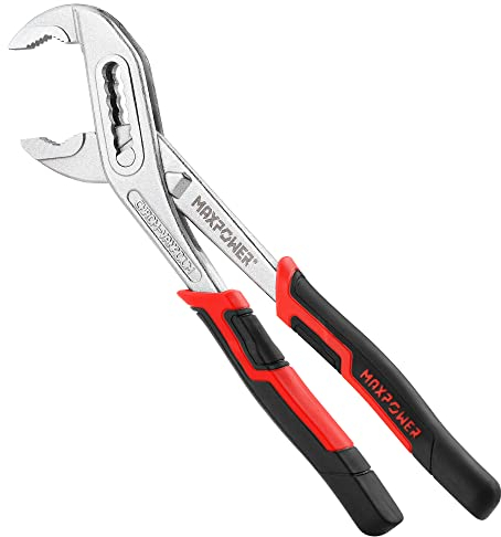 Water Pump Pliers 250mm(10), MAXPOWER Slip Joint Pliers Tongue-and-Groove Pliers Multigrip Groove Joint Plumbing Clamp for Tightening & Loosening Nuts, Bolts, Pipe
