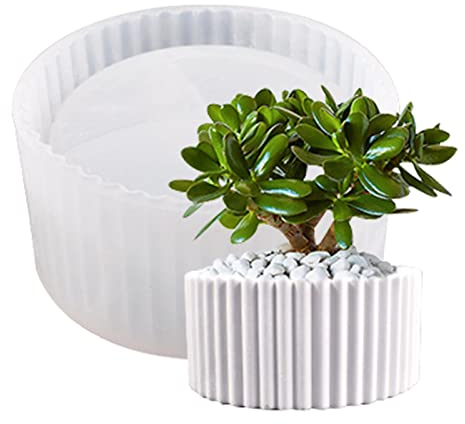 tacery Blumentopf Silikonform | 3D Pflanzenhalter Form Silikonform - Sukkulenten-Pflanzgefäß, Vase, Form, Schüssel, Schale, Tablett, Gips, Epoxidharz, Stifthalterform
