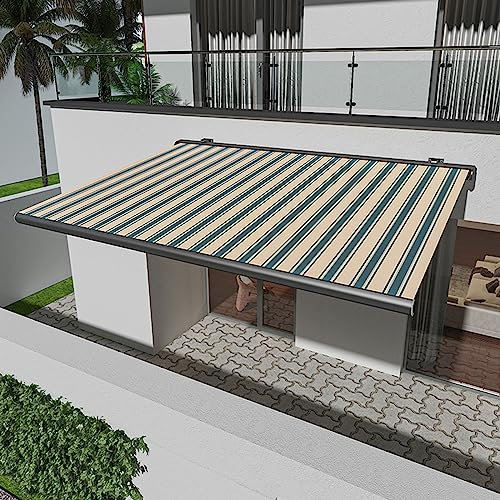 PASPRT Tenda da Sole Retrattile per Veranda, Tenda da Sole Retrattile elettrica, per Cortile, Balcone, Negozio, Ristorante, Bar, terrazza