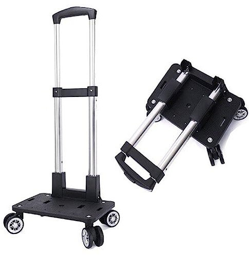 Haowul Tragbarer Hand -Sack -Trolley -klappwagen 4 Rädern Klapper Hand Truck Express Lieferwagen Bewegungsgepäck Hausgebrauch