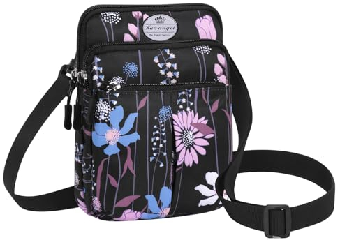 HUA ANGEL Petit Sac Bandouliere Femme Léger Sac Ceinture de Taille pour Téléphone Multicolore Sac Banane avec Sangle Interchangeable pour Homme Femme Jogging Vélo Sport Voyage