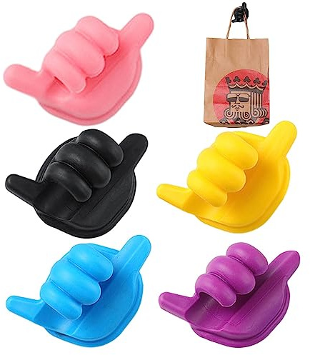 Vigcebit Thumb Wall Hooks - Adhesive Thumb Wall Hooks Funny Cord Holders for Cables | Multifunctional Cable Management Fun Wall Hook Wire Clips for Desktop Home Car Key Storage