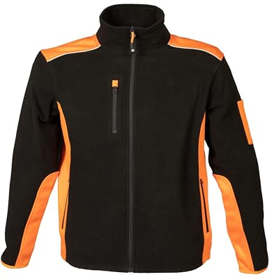 CHEMAGLIETTE! Felpa Pile Zip Intera Uomo - Felpe da Lavoro Collo Alto Antipilling 280 Grammi Poliestere, Maglia Tuta Felpata Invernale Maglie Senza Cappuccio Bicolore, Modello Bal