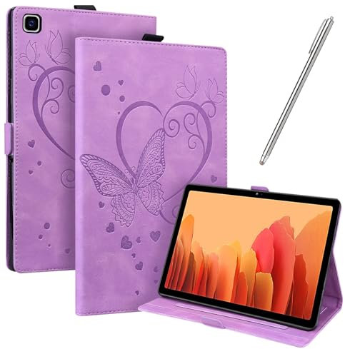 JayModCase Funda para Samsung Galaxy Tab A7 10,4-Pulgadas 2020 (SM-T500/T505/T507), PU Protectora Carcasa con Función de Soporte, Ángulo de Pie Ajustable Función de Auto-Sueño/Estela (Morado)
