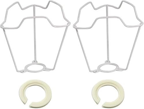 5 Premium Shade Carrier for Lampshade with Duplex Fitting | Continental (ES 41mm) to UK (29mm) Reducing Ring Included | Fits Most Types of Lamp | ES SES BC SBC UK (Pack of 2)