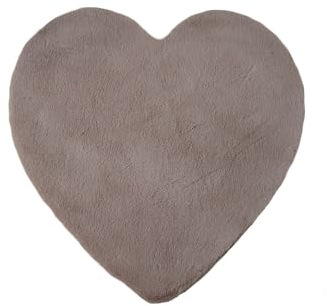 Kinder Teppich Carlo Herzform, Farbe: Beige, Größe:90x90 cm