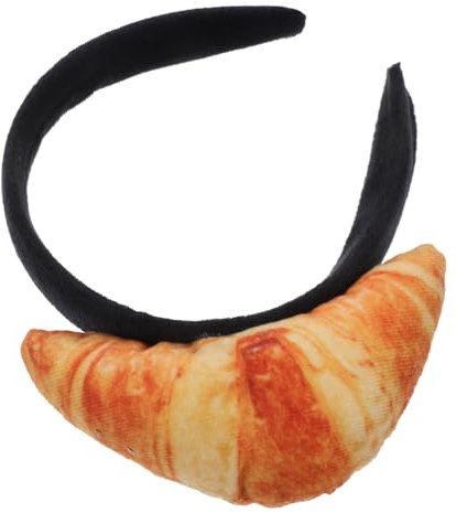 COLLBATH Croissant Stirnband Party Simulation Essen Haarreifen Party Stirnband Festival Simulation Essen Haarspange Croissant en Haarband en