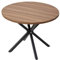 TTATC Runder Esstisch mit 100 cm Dicker MDF-Platte, Küchen-Esstisch mit Vier Metallbeinen, für 4–6 Personen, für Esszimmer, Wohnzimmer, Küche, Dunkelbraun