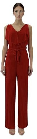 Elara Damen Jumpsuit V-Schnitt 1205 Red