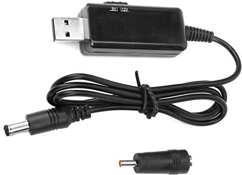 YDuupxe USB zu DC Spannungswandlerkabel 5V auf 9V/12V Adapter mit Digitalanzeige | Step-Up Converter für Router, Modem & Elektronik | 5521M