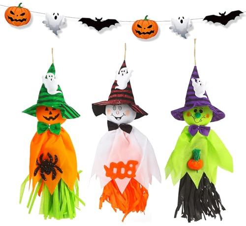 Halloween Deko Kinder Outdoor- 4 Stücke Halloween Deko, Deko Halloween Kinder, Halloween Deko Innen Set, Halloween Party Deko Gruselig - Patio Lawn Garden Party Decorations