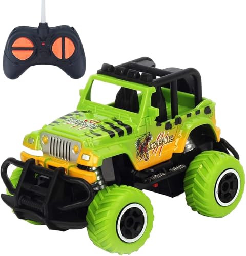 Hymaz Remote Control Cars, Monster Trucks Toys for Age 3 4 5 6 7 8 Year Olds Boys Girls Gifts, RC Car for Kids Toddlers, Birthday Gifts (Green)