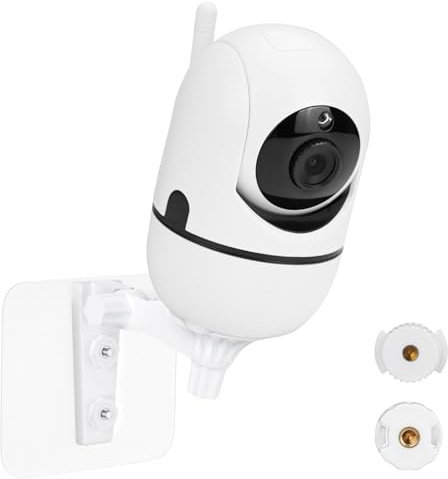 Selbstklebende Babyphone Wandhalterung für Hello Baby HB6550/HB6550pro/HB65/HB40/HB6339/HB66, ANMEATE SM935E, 360° Schwenkbar+180° Neigung verstellbar, um bessere Sicht zu erhalten, einfach zu
