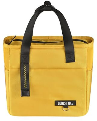 Nanxson Borsa Termica Porta Pranzo Borsa Frigo Isoterma Grande Borsa termica per Uomo Donna Bambino Ufficio per Campeggio Lavoro Scuola (7L,A Giallo)