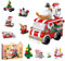 Weihnachten Bausteine, Weihnachtsbaustein Spielzeug für Kinder Klemmbausteine Weihnachtsspielzeuge Weihnachtssets für Kinder Und Erwachsene Geeignet, Szene Mit Einem Weihnachtlichen Dessertwagen