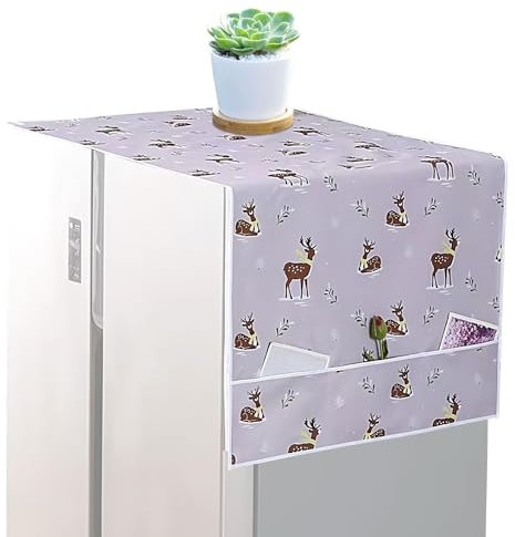 Oxford Fridge Dust Cover – 67x26in Waterproof Refrigerator Top Cover with Storage Bag | Washer and Dryer Machine Protector, Dustproof Cover for Laundry, Kitchen, Freezer, Household Appliances