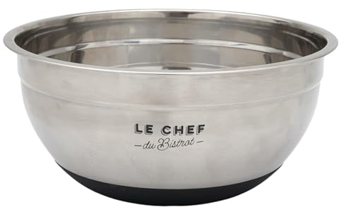 COOK CONCEPT rutschfeste ergonomische Rührschüssel 26 cm Grau | Rührschüssel, rutschfester Boden, ergonomisch, großes Fassungsvermögen, zum Mixen und Servieren, 26cm, grau