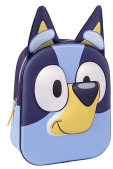 mybagstory Bluey 3D-Rucksack, Blau, Kinder, Schulen, Blau