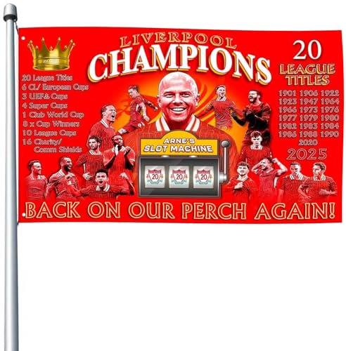 Liverpool Flag football Champions League Football Liverpool (151 x 97cm) Gold Lfc Wall Art Vintage Decor Gifts for Men Man Cave,Garage,Bedrooms,Bars plaque Wall Hanging Sign Decorations