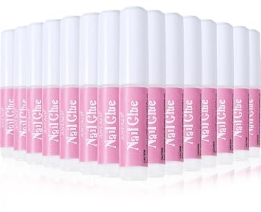 Shinekoo 100 Pcs Nail Glue 2g Bottles Extra Strong, Quick-Dry Adhesive for False Nails, Tips, Rhinestones, and Nail Art, Professional Salon & Home Use DIY Manicure