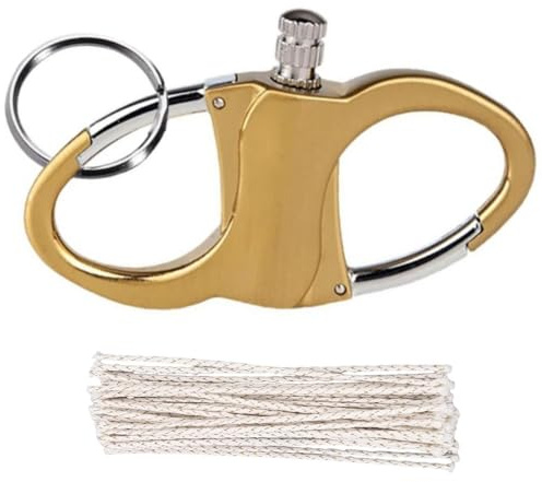 Llavero Encendedor Fósforos, con Repuesto para Encendedores de Gasolina, Mechero Cerilla Permanente con Llavero, para Acampar al Aire Libre, Cocina (Vendido sin Benzina)