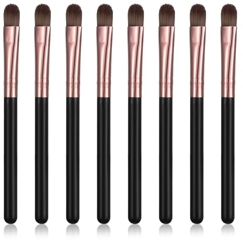 8Pcs Makeup Brushes, Eye Shadow Brush Eye Shadow Applicator Sticks Pointed Pencil Stick Set, Reusable Eyeshadow Applicators, Sponge Applicator for Eyeshadow Eyebrow, Smooth Finish, Comfortable Grip