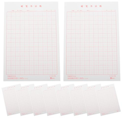 OATIPHO Kalligrafie Übungsbuch mit Präzisem Raster für Chinesische Schriftzeichen 10 Hefte für Schüler und Kalligrafie Einsteiger im Unterricht und Hause