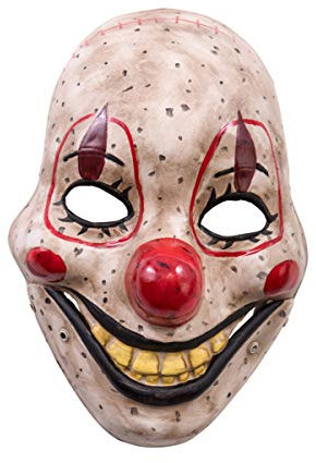 Carnival Toys 783 Maschera Clown Horror con Mandibola Mobile, Beige, Taglia Unica