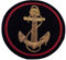 Aufnäher Iron on Patches für Jacken Jeans Kleidung Aufbügler Applikation Stickerei Marine Maritim Anker schwarz gold 7 cm