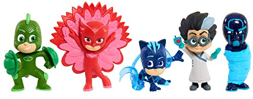 PJMASKS 24688 PJ Masks Collectible 5 pk Figures Set, Multicolor