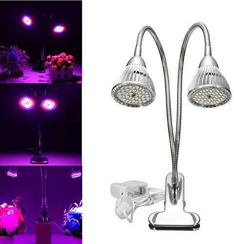 MASUNN 20W Flexible Clip-On Hydroponische Pflanze Led Dual Wachsen Licht Vollspektrum Blume Lampe