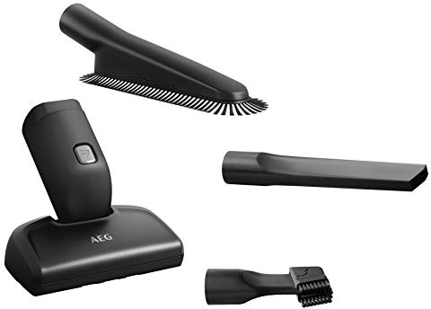 AEG AKIT18 Home and Car Kit für FX9 Akku-Staubsauger (Erweiterungsset, Zubehör, Detailreinigung Zuhause und Auto, Aufbewahrungsbox, Elektrodüse, Möbelbürste, Fugendüsen, schwarz)