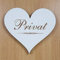 Schild Herz « PRIVAT » ca. 13 x 12 cm - selbstklebendes Türschild Dekoschild Wohnaccessoires - Hinweisschild
