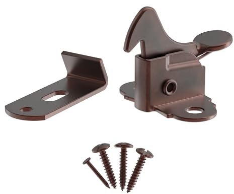 Antique Copper Plated Spring Action Elbow Door Catch & Latch - Hardware for Doors, Spring Loaded Catch for Antique, Vintage or Modern Furniture - VL1-SAC