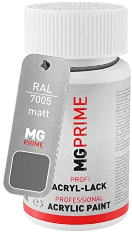 MG PRIME RAL 7005 Gris souris/Mouse grey mat stylo retouche 50ml à séchage rapide