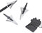 ZSHJGJR 6pcs Bogenschießen Pfeilspitzen 2 Klingen Jagdspitzen 126 Grains Jagd Broadheads zum Schießen Trainieren für Jagd Pfeil und Bogen (Pfeilspitzen + Box)
