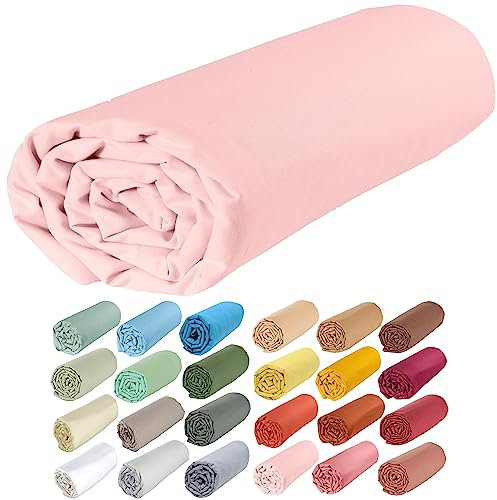 P'tit Basile - Drap Housse 60x120 cm bébé Enfant 100% Coton Bio - Rose Pétale - pour lit à barreaux ou Parapluie - Bonnets aux 4 Coins de 15 cm - Coton Certifié sans substances nocives par