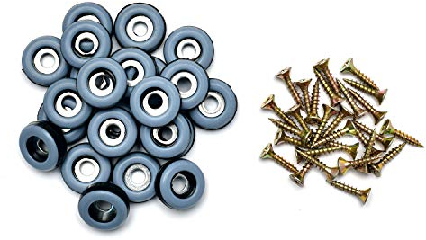 STORE HD – 16x Teflongleiter zum Schrauben Ø20 mm, Möbelgleiter Teflon für alle Böden, PTFE Gleiter – beste Alternative zu Filzgleitern, rund
