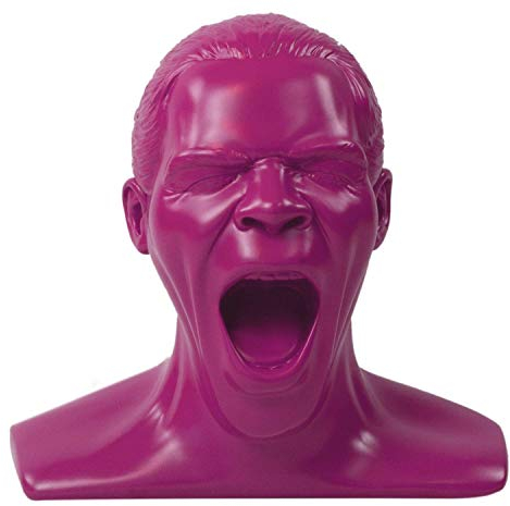 Oehlbach Scream Unlimited Plus - exclusive headphone stand in the shape of the legendary head - optimal storage of larger over-ear headphones (made in Germany) handmade - purple