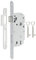 FERCO by THIRARD - Serrure encastrable à clé pour porte de chambre, axe 40mm, bouts ronds, blanc, 2 clés