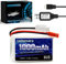 URGENEX 2S Lipo Akku Pack 7.4 V 1000 mAh 35C Rechargeable RC Battery Pack with JST Plug Compatible with WLtoys RC Cars A949 A959 A969 A979 K929 1/16 Scale Brushless Racing RC Truck (1PCS)