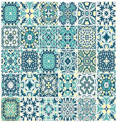 Adesivi per piastrelle a mosaico, confezione da 24, per 200 mm x 250 mm, 20 cm x 25 cm, impermeabili, per cucina e bagno GT31