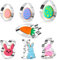 Ostern Ausstechform Set,7 Stück Oster Ausstecher Eier, Karotte, Kaninchengesicht, Hase Edelstahl Keksausstecher für Osterkekse