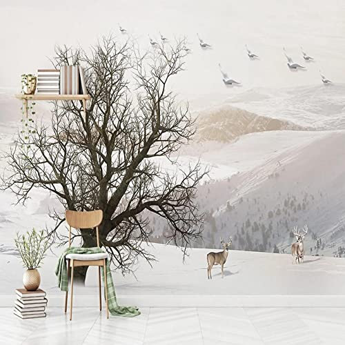 YABAOST Selbstklebendes Wandbild 200X100Cm 3D Wandtattoo Wandsticker Schlafzimmer Pflanzen Bäume Landschaft Wanddeko Wandaufkleber Wohnzimmer Tapete Wasserdichtes Pvc Wandbild Hintergrund