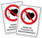 2 Stück Aufkleber Verbot für Personen mit Herzschrittmacher 14x20cm Hinweisschild Sticker Warnzeichen Verbotszeichen selbstklebend kein Zutritt HSM verboten R195-02 (Klein (2er Set))