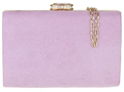 Girly Handbags Womens Elegant Suede Clutch Bag Small Lilac