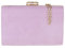 Girly Handbags Womens Elegant Suede Clutch Bag Small Lilac