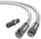 Oren Coaxial Cable 2m RG6 HD103 A++ Trishield – White - with Cabelcon Connectors and Adapter – Weatherproof – for Satellite and Digital TV, Aerial, Broadband, and High Speed Internet Connections