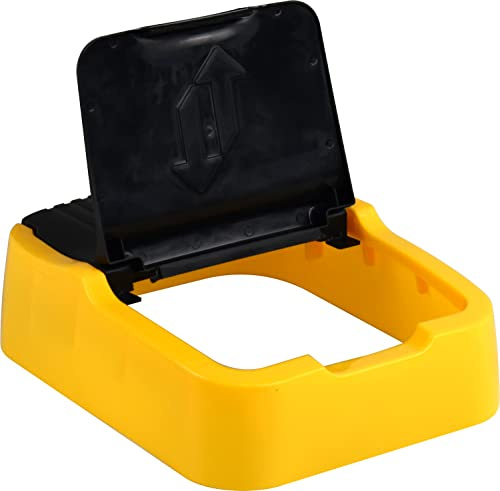 Sterling Ventures 35L Plastic Indoor Recycling Bin with Double Swing Lid Top Colour Coded (Yellow Lid Only)